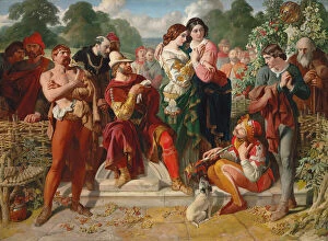 Human Role Gallery: The Wrestling Scene in As You Like It, 1854 (oil on canvas)