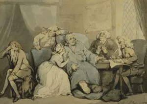 Writing the Will, 1786 (pen and grey ink and watercolour) Writing the Will, 1786 (pen and grey ink and watercolour)