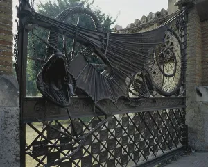 Wrought iron gates and wire mesh, 1884-1887, Finca Guell, Barcelona Wrought iron gates and wire mesh, 1884-1887, Finca Guell, Barcelona