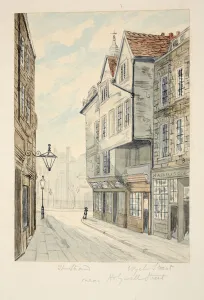 Wych Street, off The Strand, pub. C. 1840 (coloured engraving) Wych Street, off The Strand, pub. C. 1840 (coloured engraving)