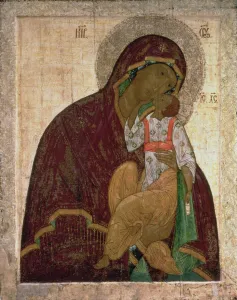 The Yakhroma Madonna of Humility, Russian icon, possibly School of Pskov The Yakhroma Madonna of Humility, Russian icon, possibly School of Pskov