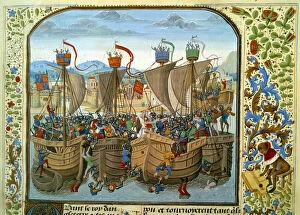Drowning Gallery: Hundred Years War: 'The naval battle of the Ecluse, Sluis (Netherlands)