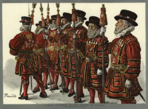 Yeomen Warders of the Tower of London (colour litho) Yeomen Warders of the Tower of London (colour litho)
