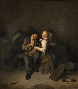 Young Couple in a Tavern, 1661 (oil on canvas) Young Couple in a Tavern, 1661 (oil on canvas)