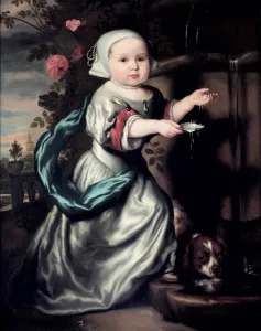 Young girl at a fountain, 1662 (oil on canvas) Young girl at a fountain, 1662 (oil on canvas)