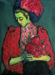 Young Girl with Peonies, 1909 (oil on canvas) Young Girl with Peonies, 1909 (oil on canvas)