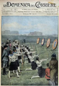 Young Italians are trained in physical execice in tribute to the ancient maxim " Young Italians are trained in physical execice in tribute to the ancient maxim "