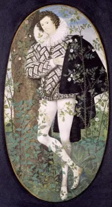 A Young Man Leaning Against a Tree Among Roses (bodycolour on vellum) A Young Man Leaning Against a Tree Among Roses (bodycolour on vellum)
