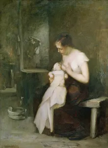 Young Mother, study for a painting for the Salon of 1879 (oil on canvas) Young Mother, study for a painting for the Salon of 1879 (oil on canvas)