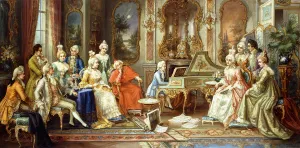 Young Mozart giving a Recital (oil on canvas) Young Mozart giving a Recital (oil on canvas)