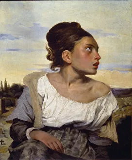 Young orphan at the cemetery - oil on canvas, 1824 Young orphan at the cemetery - oil on canvas, 1824