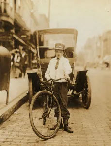 Young Teen Boy Working as Postal Telegraph Company Messenger, Wilmington, Delaware, USA Young Teen Boy Working as Postal Telegraph Company Messenger, Wilmington, Delaware, USA