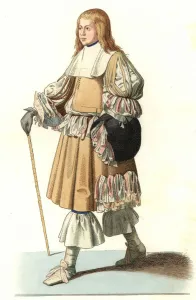Young teenager of Holland, 17th century, based on a painting by Pierre Van Slingelandt (1640-1691) Young teenager of Holland, 17th century, based on a painting by Pierre Van Slingelandt (1640-1691)