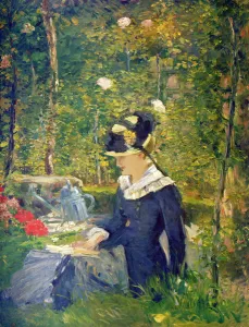 Young Woman at the Entrance of the Bellevue Garden (Marguerite), 1880 (oil on canvas) Young Woman at the Entrance of the Bellevue Garden (Marguerite), 1880 (oil on canvas)