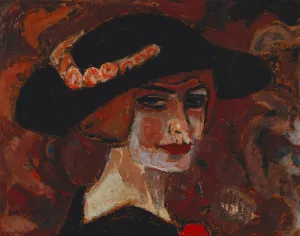 Young Woman with a Hat; Jeune Fille au Chapeau, 1917 (oil on board) Young Woman with a Hat; Jeune Fille au Chapeau, 1917 (oil on board)