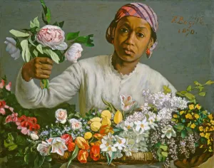 Young Woman with Peonies, 1870 (oil on canvas) Young Woman with Peonies, 1870 (oil on canvas)