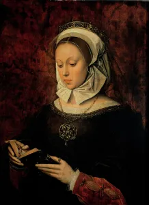 Young Woman Reading a Book of Hours (oil on panel) Young Woman Reading a Book of Hours (oil on panel)