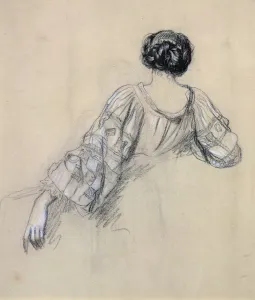 Back of a Young Woman (study for La Malaria') (chalk on paper) Back of a Young Woman (study for La Malaria') (chalk on paper)