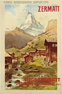 Cabin Gallery: Zermatt, c.1900 (colour litho)