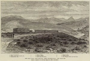 The Zulu War, Fort Melvill, near Isandhlwana (engraving)