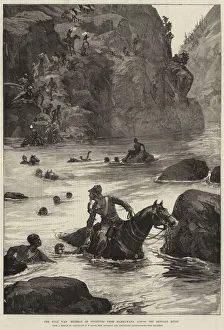 The Zulu War, Retreat of Fugitives from Isanhlwana across the Buffalo River (engraving) The Zulu War, Retreat of Fugitives from Isanhlwana across the Buffalo River (engraving)