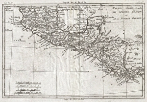 1780, Raynal and Bonne Map of Central America and Southern Mexico, Rigobert Bonne 1727 – 1794 1780, Raynal and Bonne Map of Central America and Southern Mexico, Rigobert Bonne 1727 – 1794