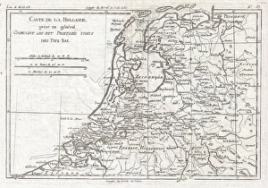 1780, Raynal and Bonne Map of Holland and Belgium, Rigobert Bonne 1727 - 1794, one 1780, Raynal and Bonne Map of Holland and Belgium, Rigobert Bonne 1727 - 1794, one
