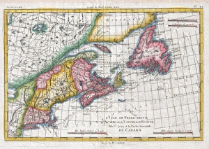 1780, Raynal and Bonne Map of New England and the Maritime Provinces, Rigobert Bonne 1727 – 1794 1780, Raynal and Bonne Map of New England and the Maritime Provinces, Rigobert Bonne 1727 – 1794