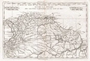 1780, Raynal and Bonne Map of Northern South America, Rigobert Bonne 1727 - 1794 1780, Raynal and Bonne Map of Northern South America, Rigobert Bonne 1727 - 1794