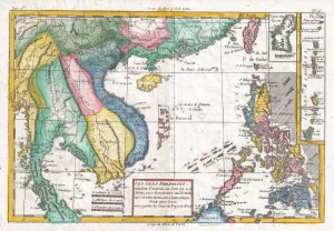 1780, Raynal and Bonne Map of Southeast Asia and the Philippines 1780, Raynal and Bonne Map of Southeast Asia and the Philippines