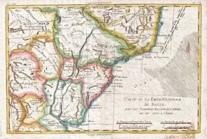 Maps Gallery: 1780, Raynal and Bonne Map of Southern Brazil, Northern Argentina, Uruguay and Paraguay