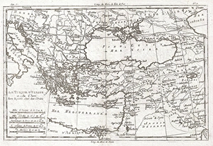 1780, Raynal and Bonne Map of Turkey in Europe and Asia, Rigobert Bonne 1727 - 1794 1780, Raynal and Bonne Map of Turkey in Europe and Asia, Rigobert Bonne 1727 - 1794