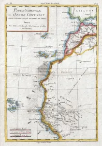 1780, Raynal and Bonne Map of Western Africa, Rigobert Bonne 1727 - 1794, one of 1780, Raynal and Bonne Map of Western Africa, Rigobert Bonne 1727 - 1794, one of