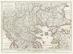 1794, Delisle Map of Northern Ancient Greece, Balkans, Macedonia, topography, cartography