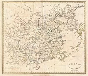 Maps Gallery: 1799, Clement Cruttwell Map of China, Korea, and Taiwan, topography, cartography
