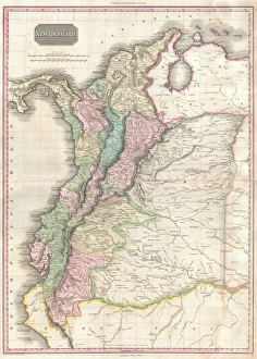 1818, Pinkerton Map of Northwestern South America, Columbia, Venezuela, Ecuador, Panama 1818, Pinkerton Map of Northwestern South America, Columbia, Venezuela, Ecuador, Panama