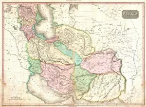 Images Dated 30th August 2017: 1818, Pinkerton Map of Persia, Iran, Afghanistan, John Pinkerton, 1758 - 1826, Scottish