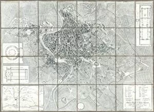 Topo Gallery: 1843, Monaldini Case Map of Rome, Italy, topography, cartography, geography, land