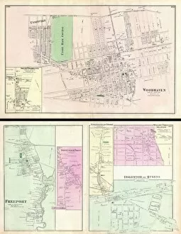 Woodhaven Gallery: 1873, Beers Map of Woodhaven, Queens, New York City, topography, cartography, geography
