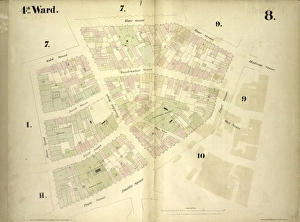 Pearl Street Gallery: 4th Ward. Plate 8: Map bounded by Gold Street, Frankfort Street, Rose Street, Madison
