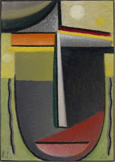 Abstract Head Green Gold Looking Green 1926 oil Abstract Head Green Gold Looking Green 1926 oil