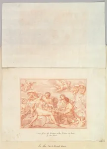 Acis Galatea 1708 Red chalk Sheet 6 1/8 x 8 15.5 20.3 cm Acis Galatea 1708 Red chalk Sheet 6 1/8 x 8 15.5 20.3 cm