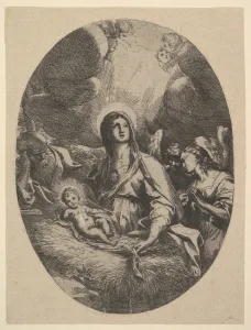 Adoration Angels Etching second state three Bartsch Adoration Angels Etching second state three Bartsch