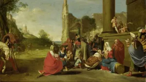 Adoration Magi kings shepherds gathered Holy Family Adoration Magi kings shepherds gathered Holy Family