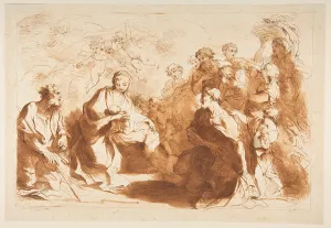 Adoration Shepherds 1764 Etching aquatint printed Adoration Shepherds 1764 Etching aquatint printed