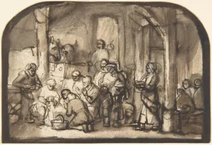 Adoration Shepherds early 1640s Pen brown ink Adoration Shepherds early 1640s Pen brown ink