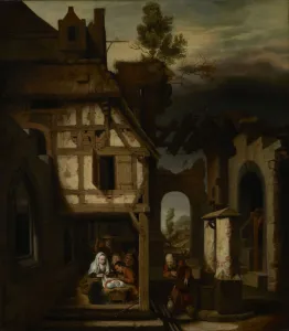 Adoration Shepherds Nicolaes Maes Dutch 1634 Adoration Shepherds Nicolaes Maes Dutch 1634