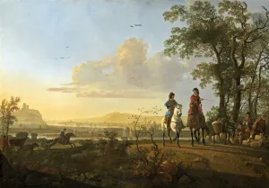 Aelbert Cuyp (Dutch, 1620 - 1691), Horsemen and Herdsmen with Cattle, 1655-1660 Aelbert Cuyp (Dutch, 1620 - 1691), Horsemen and Herdsmen with Cattle, 1655-1660