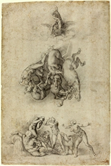 Agnolo Bronzino or Giulio Clovio after Michelangelo, Italian (1503-1572), The Fall Agnolo Bronzino or Giulio Clovio after Michelangelo, Italian (1503-1572), The Fall