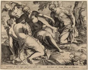 Agostino Carracci after Jacopo Tintoretto (Italian, 1557 - 1602), Mercury and the Agostino Carracci after Jacopo Tintoretto (Italian, 1557 - 1602), Mercury and the